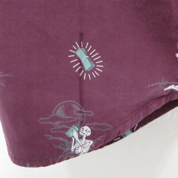 Eighty Eight* Men's Short Sleeve Button Down Curved Hem Print Shirt~ Size Large - Picture 11 of 11